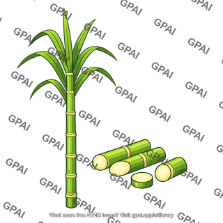 Sugarcane with cut stems