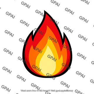 Combustion flame symbol