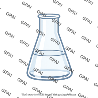 Erlenmeyer flask with liquid