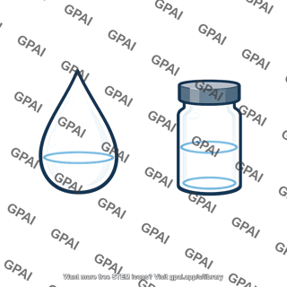 Liquid droplet and vial