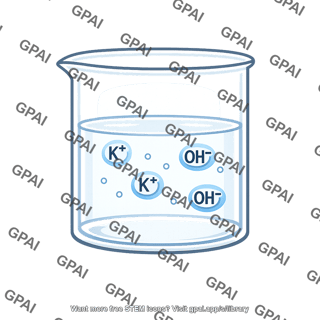 Potassium hydroxide solution container