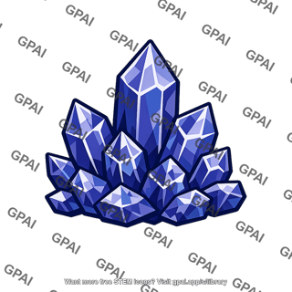 Blue crystal cluster