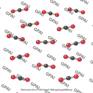 Carbon dioxide gas molecules