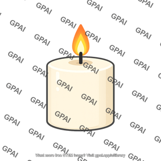 Lit candle