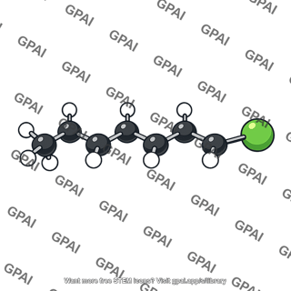 Hexyl chloride molecule