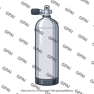 Compressed air scuba tank