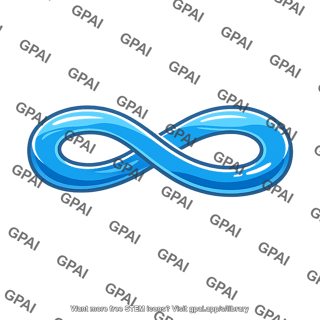 Blue infinity symbol