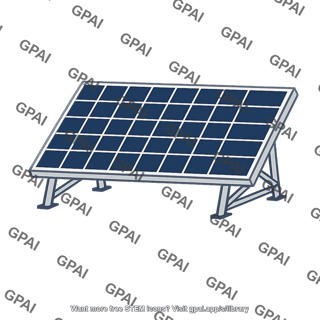 Solar panel on frame