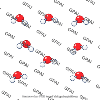 Water vapor molecules gas phase