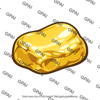 Gold nugget or ingot