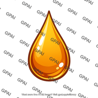 Golden liquid droplet