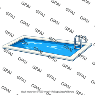 Swimming pool with ladder