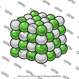 Silver chloride crystal lattice