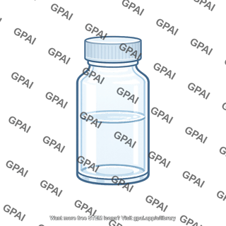 Glass vial with liquid