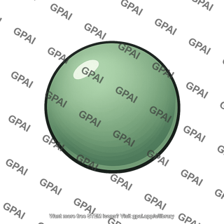 Strontium atom sphere green