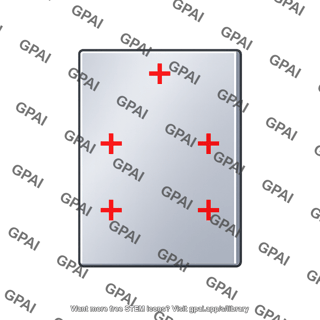 Positively charged plate