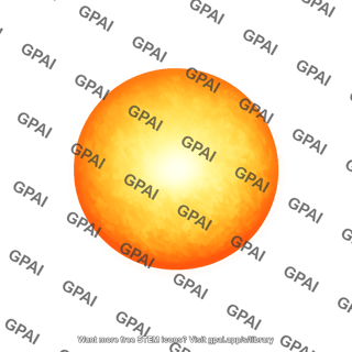 Sun glowing disk