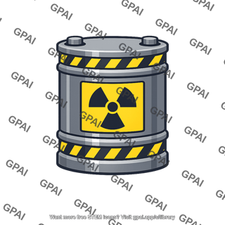 Radioactive waste barrel