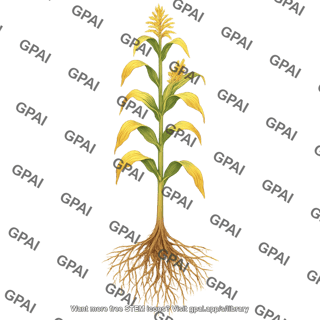Corn vt with nitrogen deficiency with roots