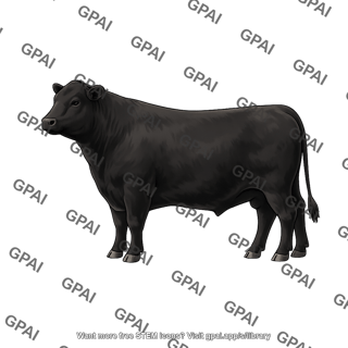 Angus black bull