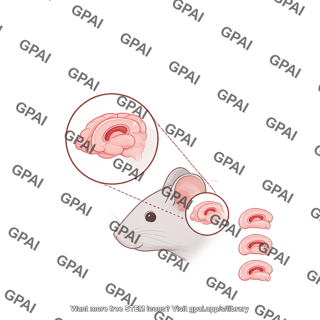 Mouse head lateral with brain callout
