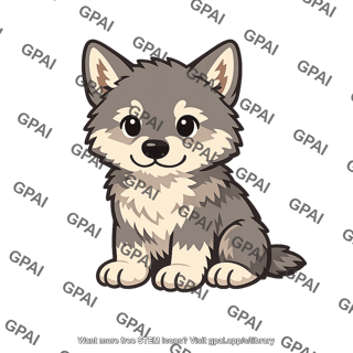 Gray wolf pup