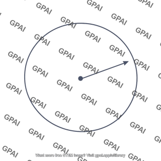 Circle with radius vector