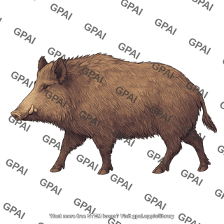 Wild boar sus scrofa male