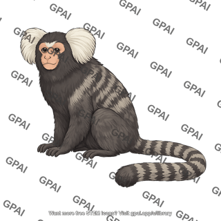 Common marmoset callithrix jacchus sitting