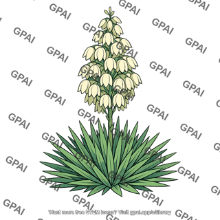Yucca flowering rosette