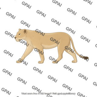African lion panthera leo melanochaita female