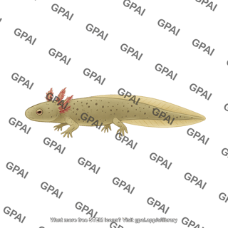 Eastern newt larva notophthalmus viridescens