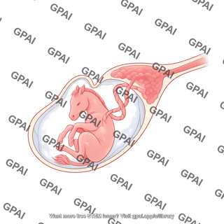 Horse in utero