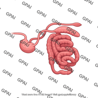 Pig gi tract semi anatomical left side