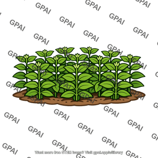 Plant group grown alone