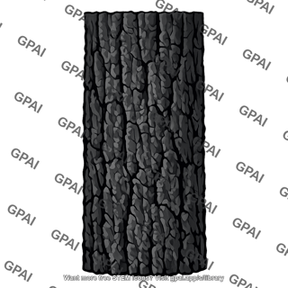 Tree trunk soot darkened