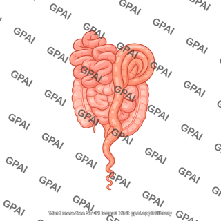 Pig intestines anterior
