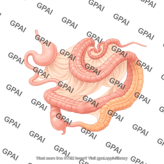 Horse gi tract semi anatomical with mesenteric folds