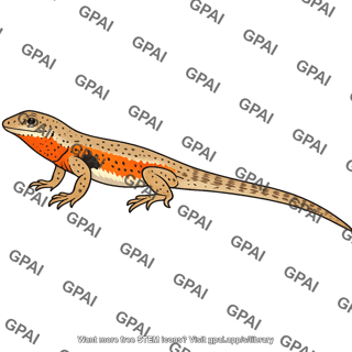 Side blotched lizard male orange morph