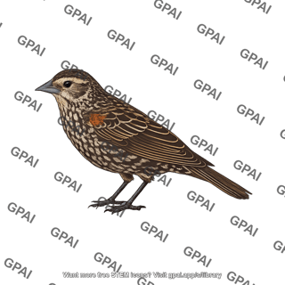 Red winged blackbird agelaius phoeniceus female