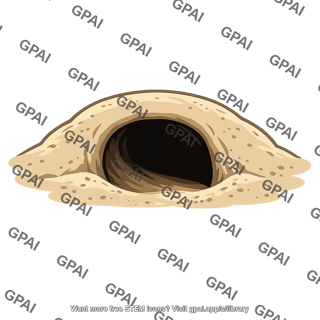 Burrow entrance sand