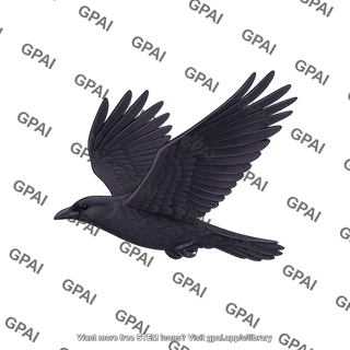 American crow corvus brachyrhynchos flying