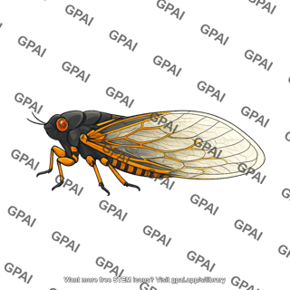 Periodical cicada magicicada septendecim adult