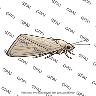 Moth rooflike resting