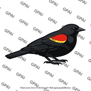 Blackbird red winged