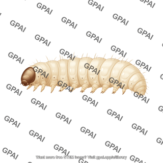 Greater wax moth galleria mellonella larvae