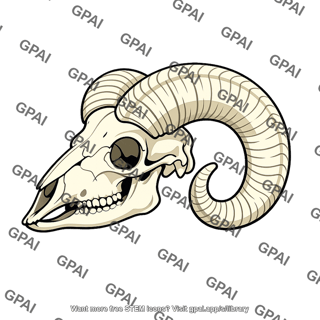 Dall mountain sheep skull