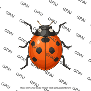 Ladybird beetle coccinella septempunctata