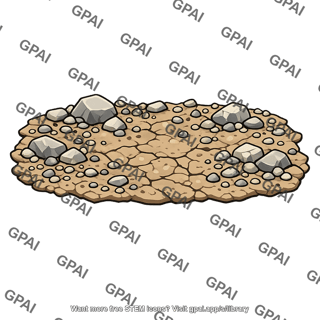 Rocky soil dry