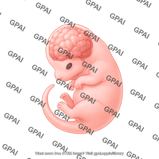 Mouse embryo e15.5 with brain